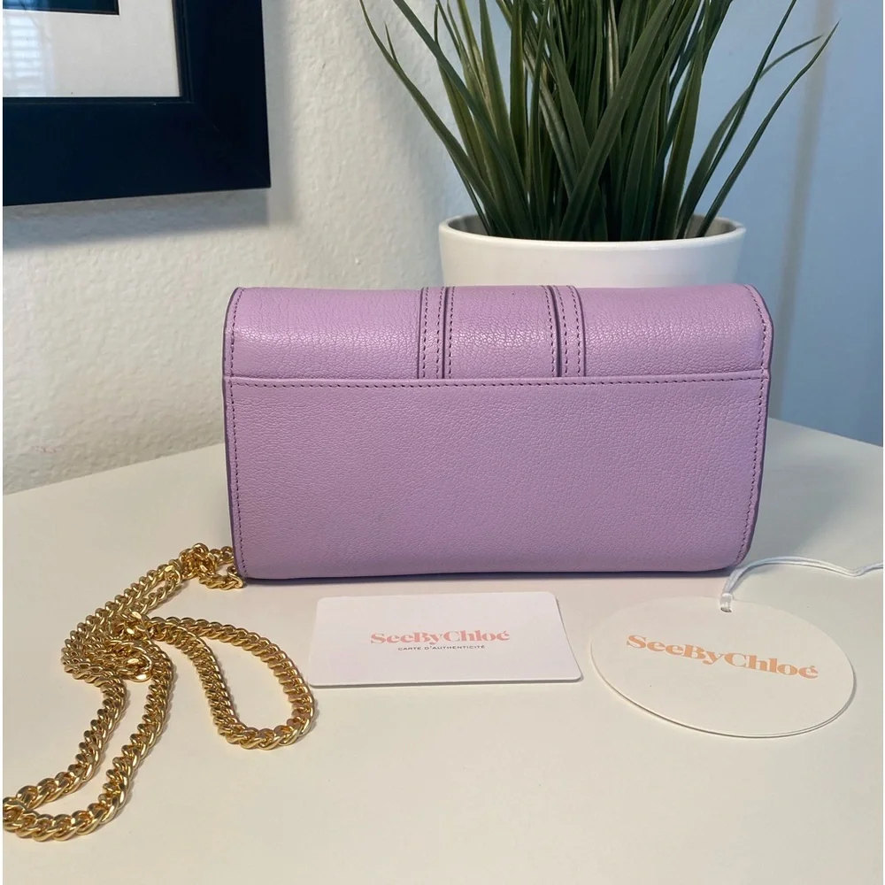 NWT See By Chloé Leather Hana Continental Chain Wallet - Picture 7 of 12